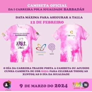 Dende Ourensividad compartimos con vós unha invitación a unha carreira especial pola igualdade en Barbados que terá lugar o 9 de marzo de 2024.